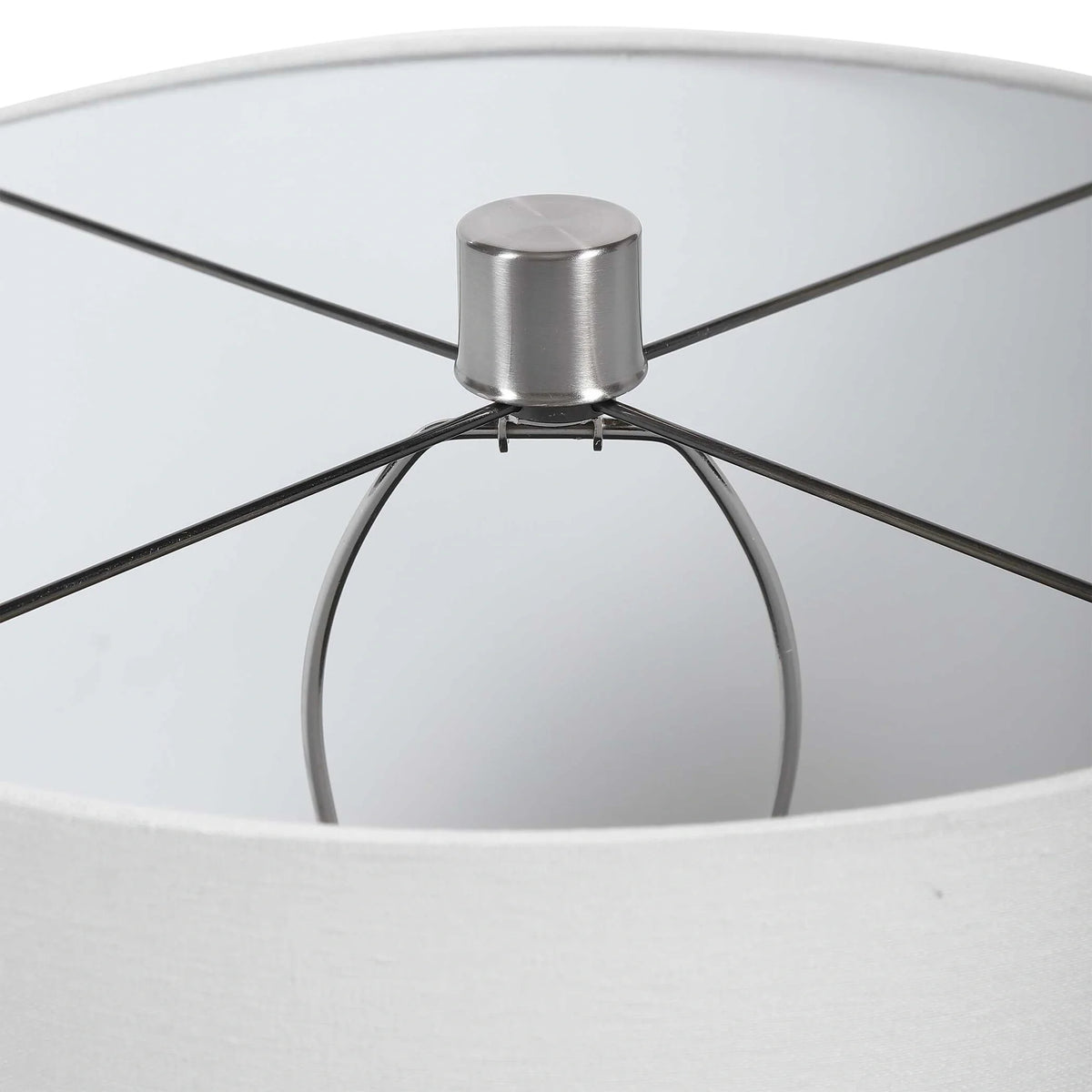 White Crackle Table Lamp