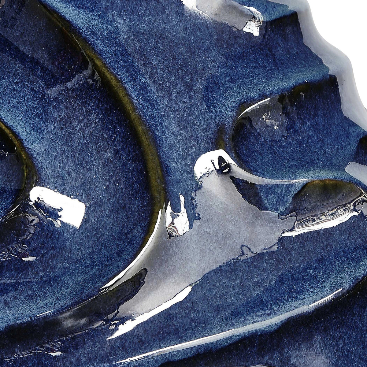 Blue Swirl Outdoor Vase