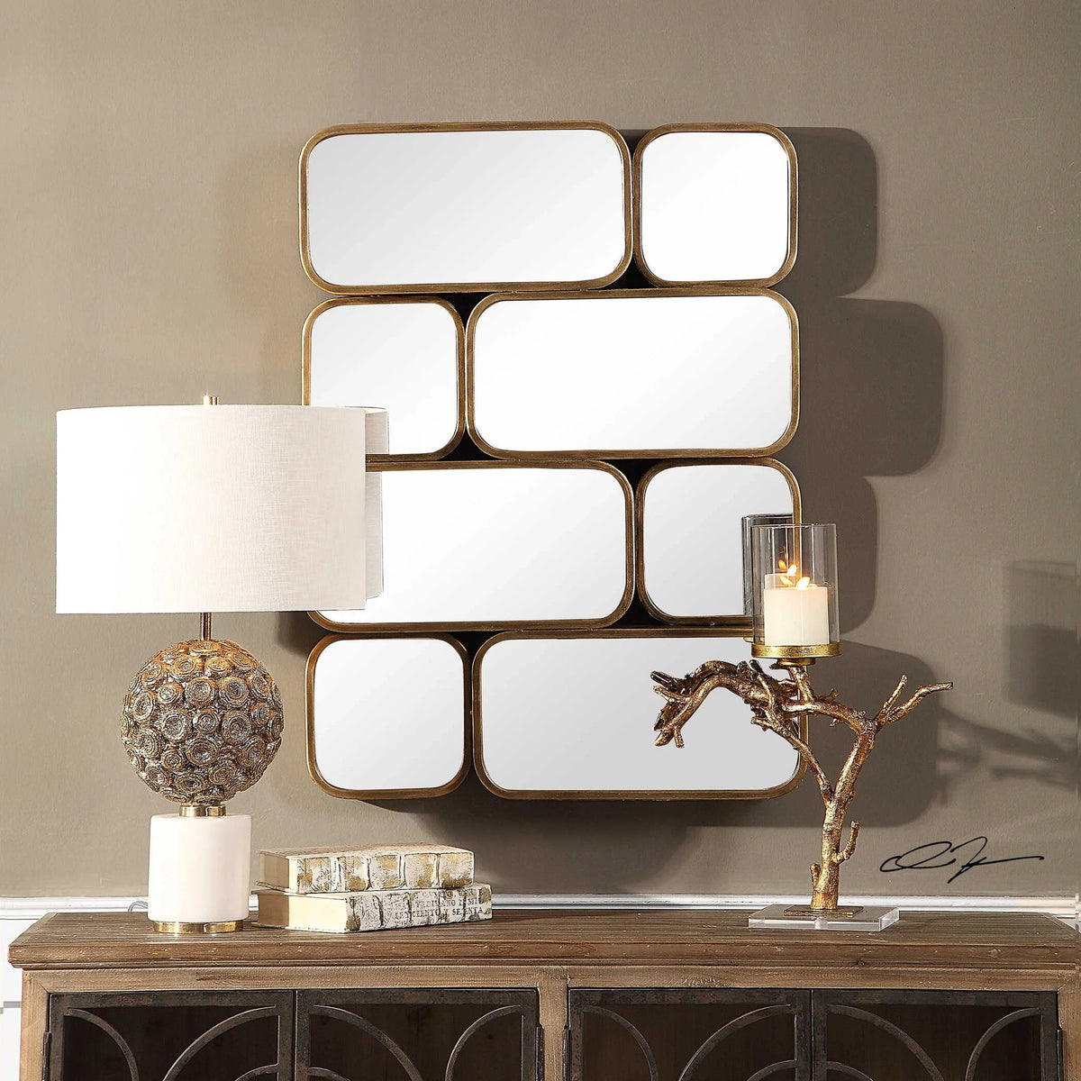 Modern Gold Mirror