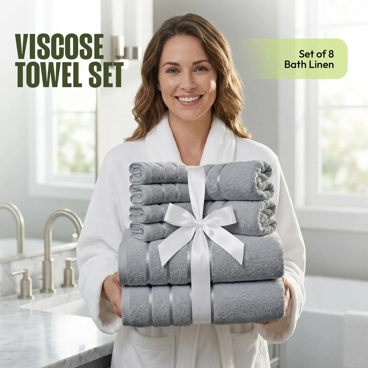 8-Piece Bathroom Towel Set