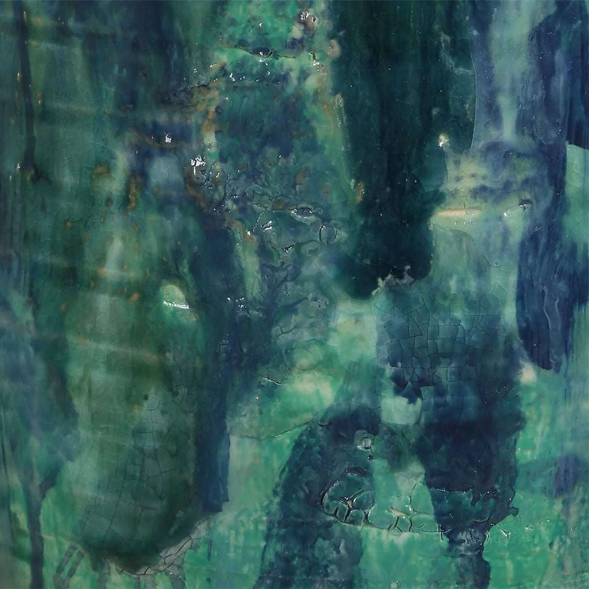 Blue & Green Drip Glaze Table Lamp