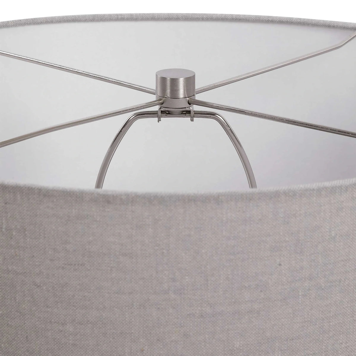 Stone-Ivory Fluted Table Lamp