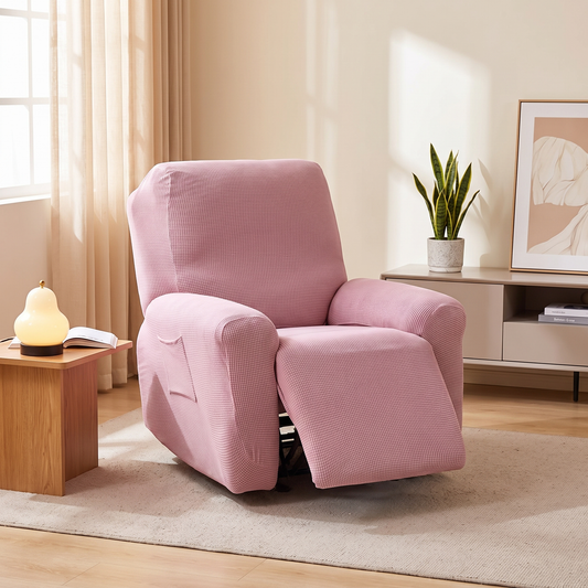 Stretch Armchair and Recliner Slipcover fitted on armchair