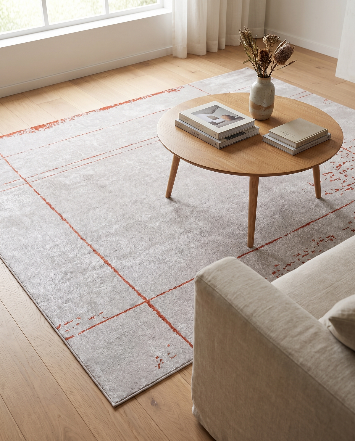 Barber Rust - Ecru Rug