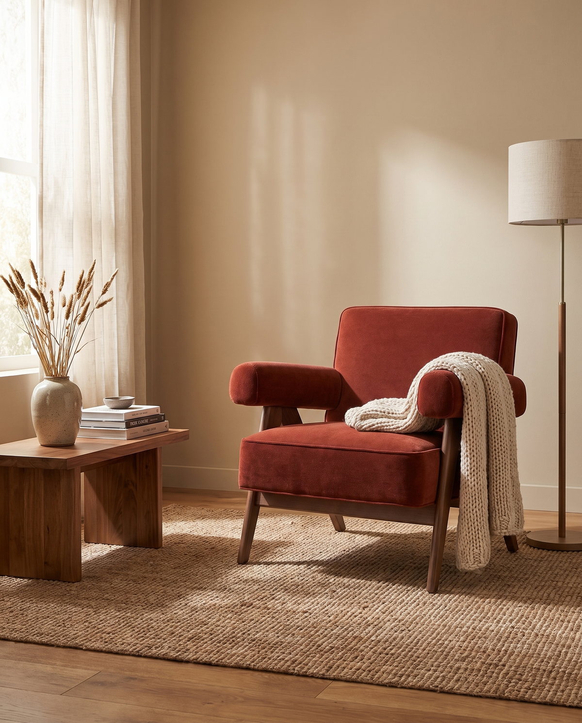 Chandigarh Upholstered Armchair – Stylish Comfort | Final Sale