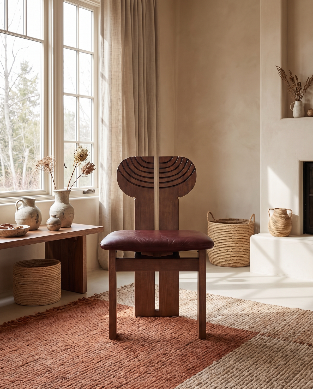 Elegant Africa-Inspired Accent Chair
