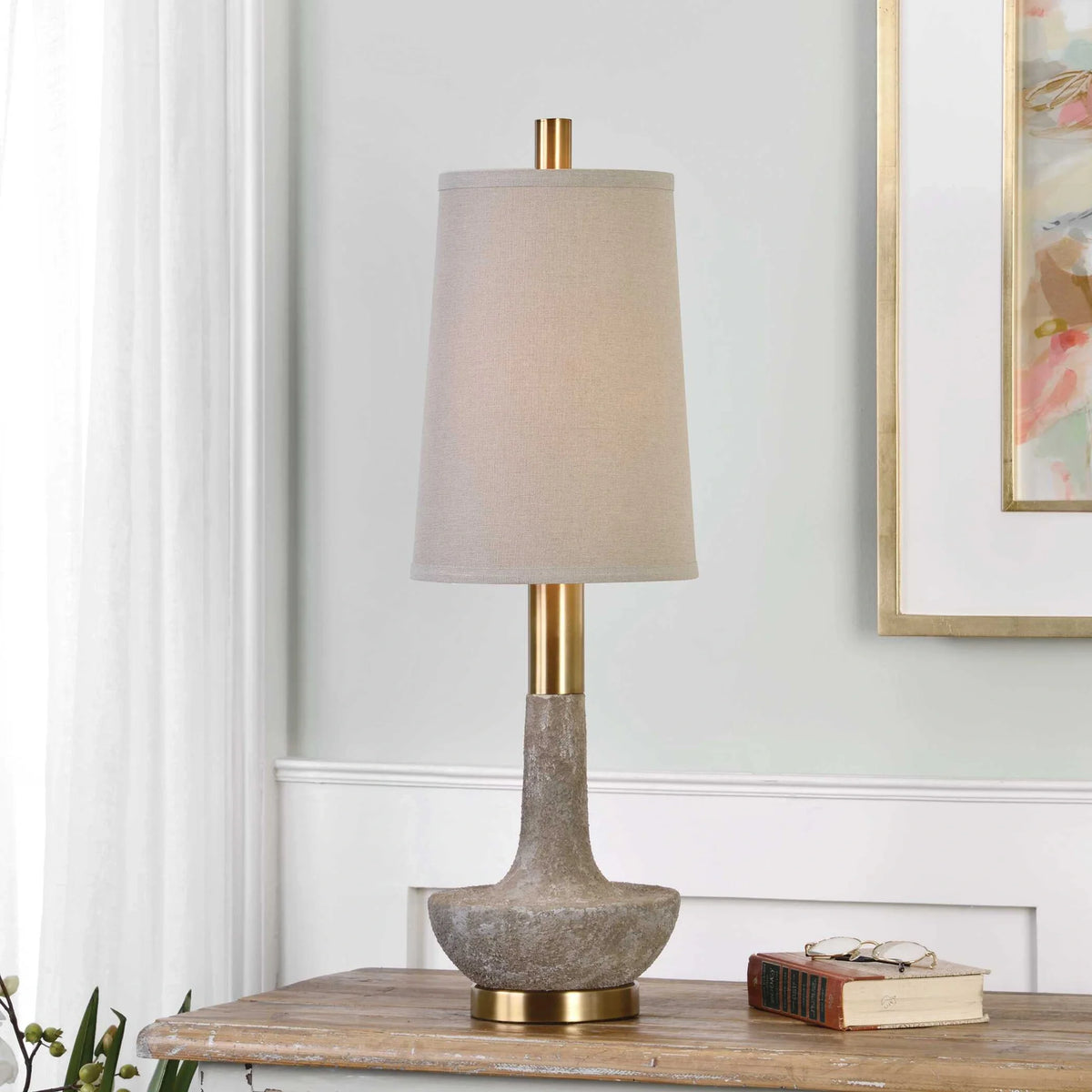 Stone Ivory Buffet Lamp