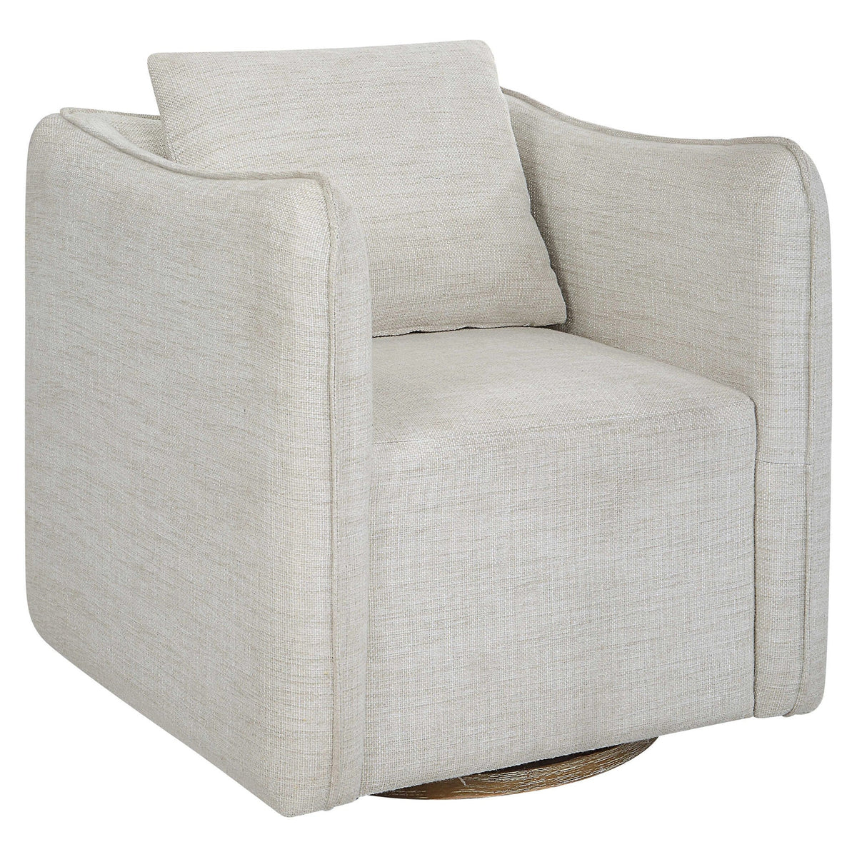 White Swivel Armchair