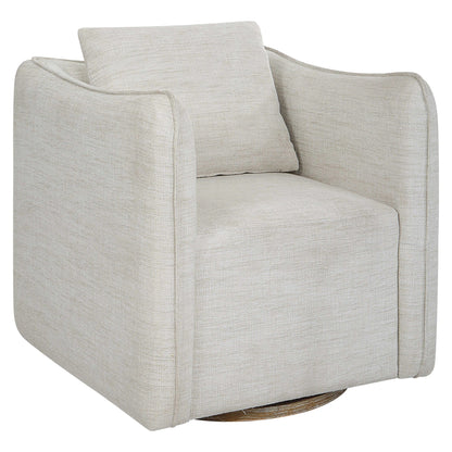 White Swivel Armchair