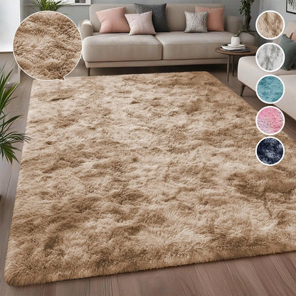Imperial Homeware Modern Tie Dye Shaggy Rug - Soft, Anti-Skid, and Fluffy for Comfort in Your Living Room or Bedroom