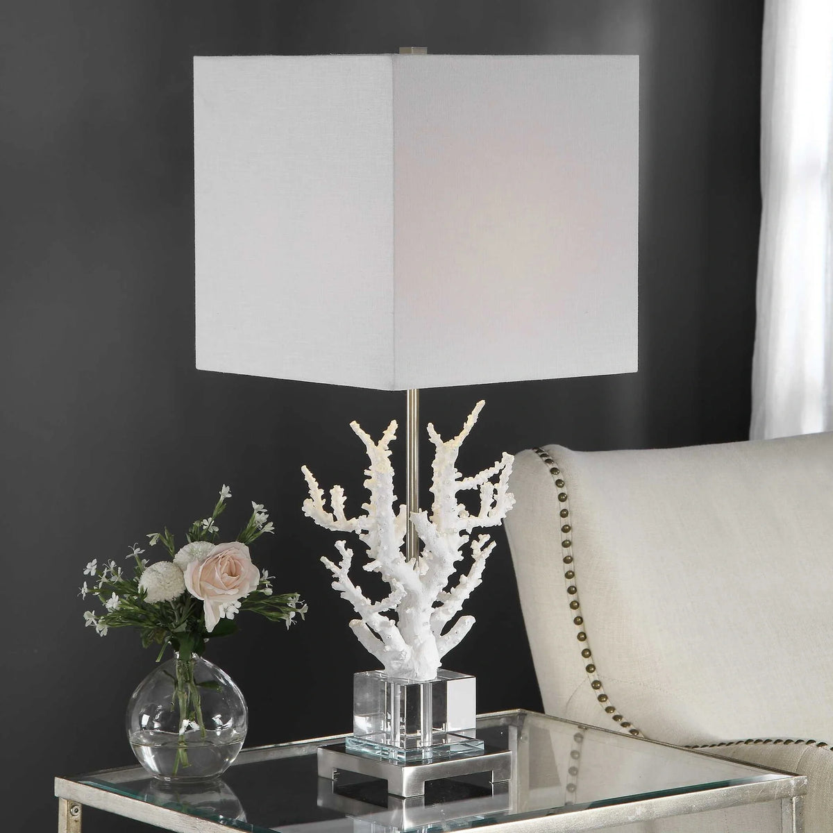 White Coral Table Lamp