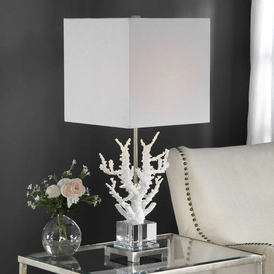 White Coral Table Lamp