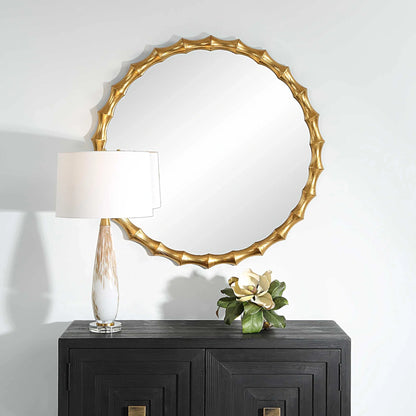 Round Gold Mirror