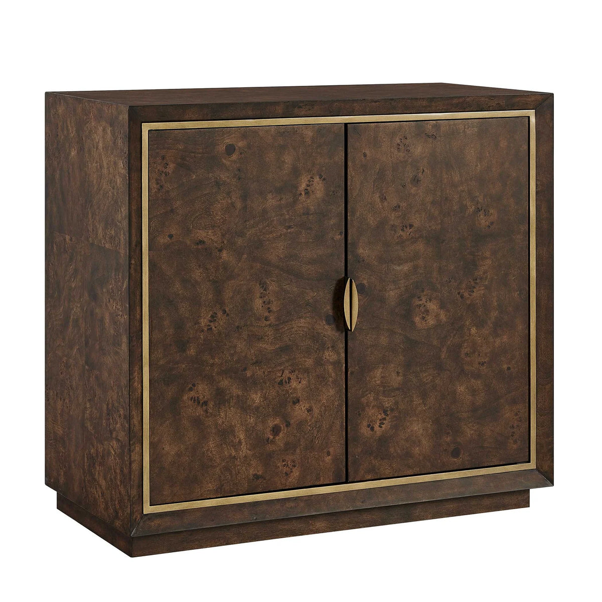 Burl Wood 2-Door Cabinet