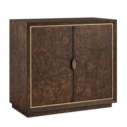 Burl Wood 2-Door Cabinet