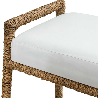 White Fabric Bench