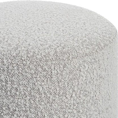 Ivory Boucle Ottoman