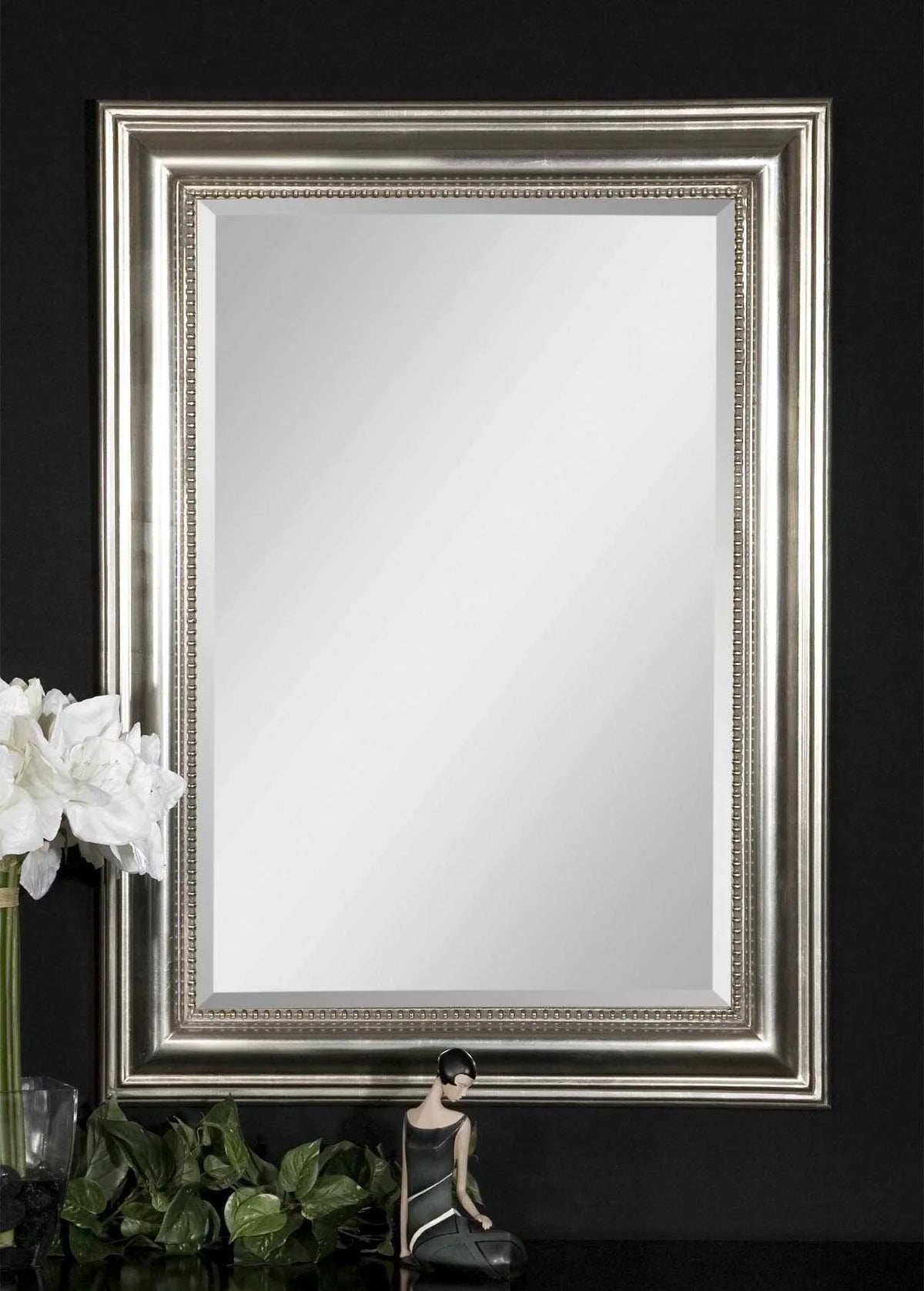 Silver Beaded Mirror