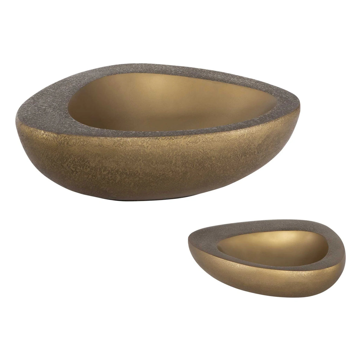 Antique Brass Bowls, Set of 2