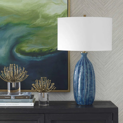 Coastal Blue Ceramic Table Lamp