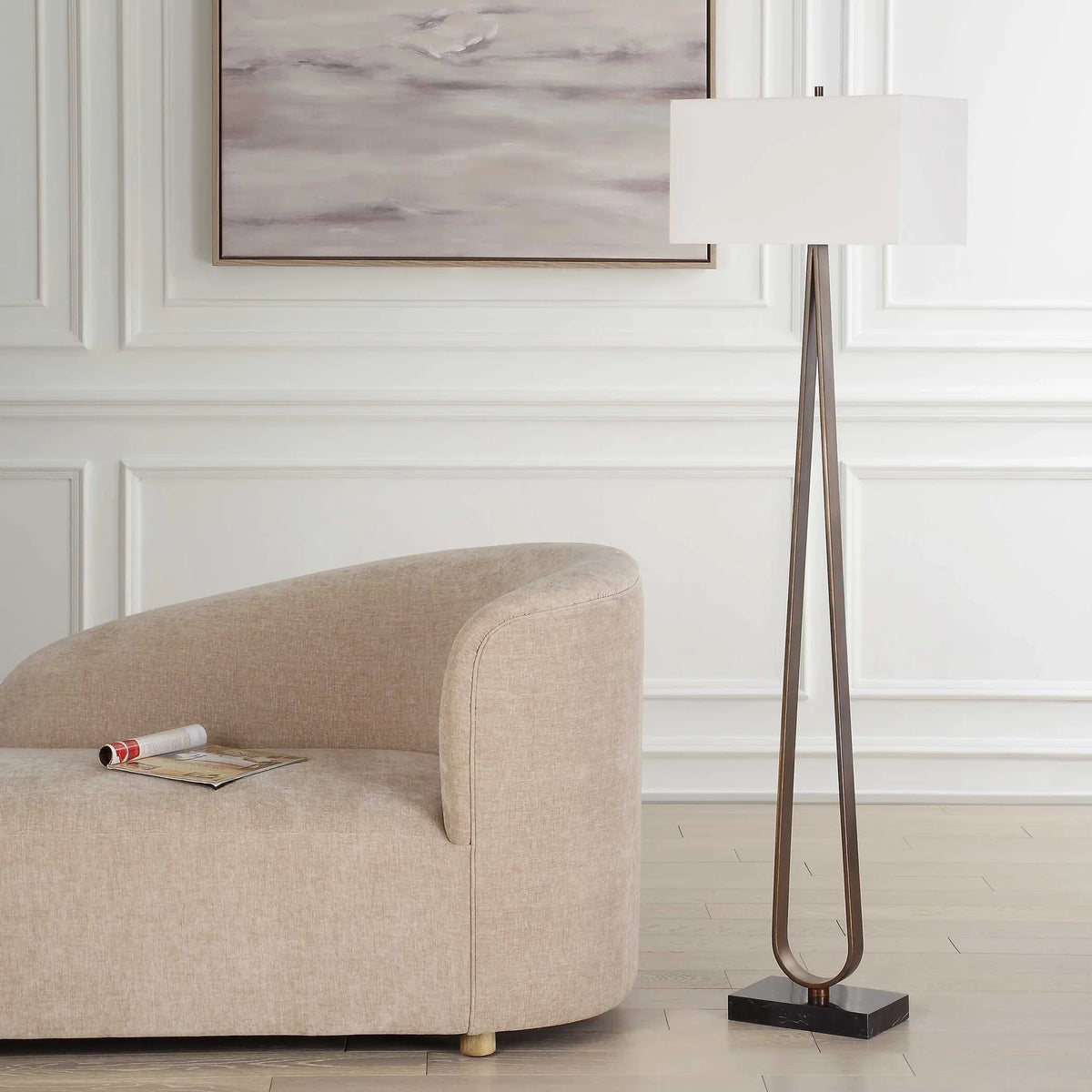 Minimalist Bronze Floor Lamp