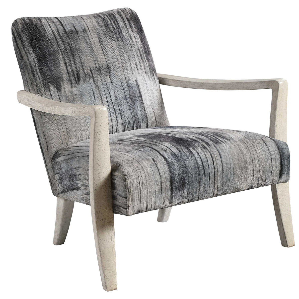 Gray Chenille Accent Chair