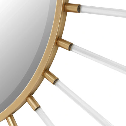 Gold Starburst Round Mirror