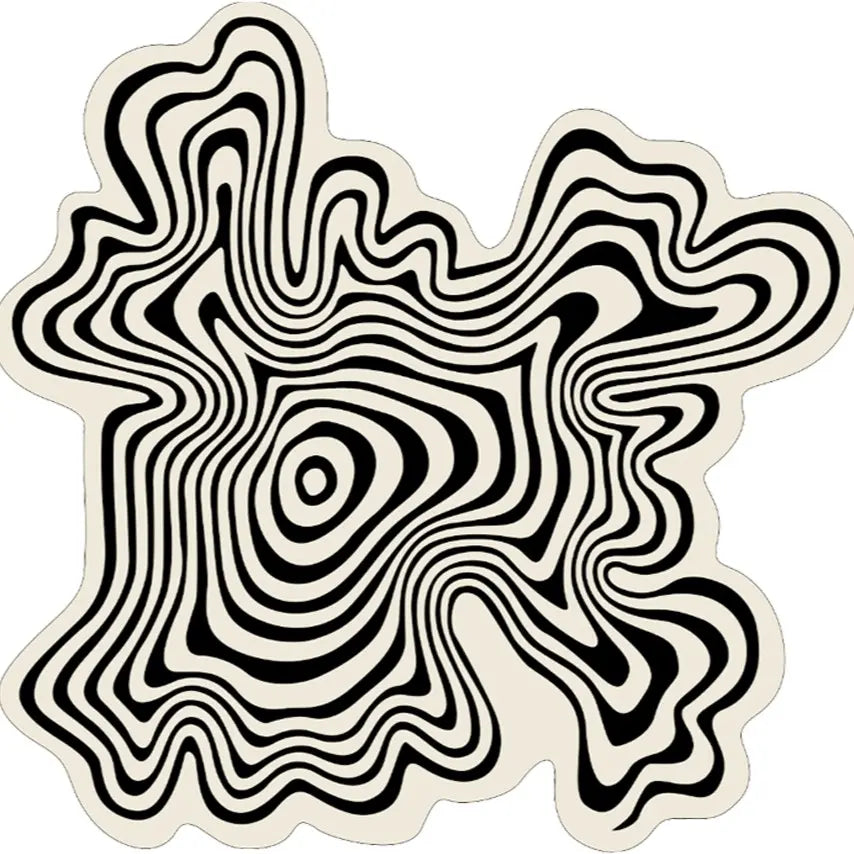 Modern Asymmetrical Luxury Striped Carpet