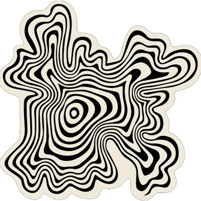 Modern Asymmetrical Luxury Striped Carpet