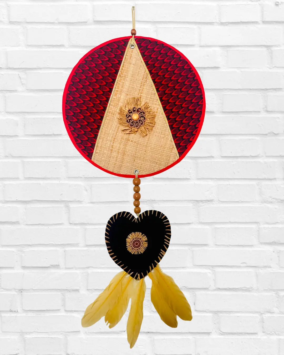 Heart of Light: Unique Handmade Wall Hanging for Vibrant Home Decor
