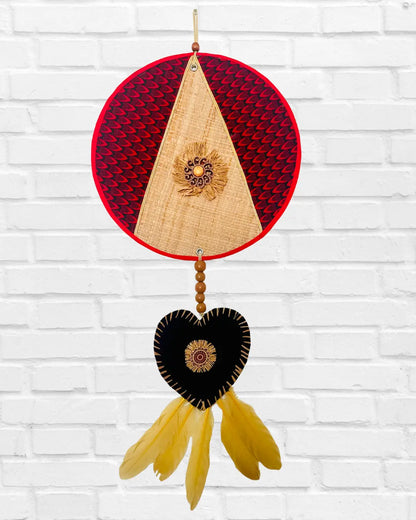 Heart of Light: Unique Handmade Wall Hanging for Vibrant Home Decor