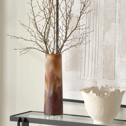Swirled Mocha Vase