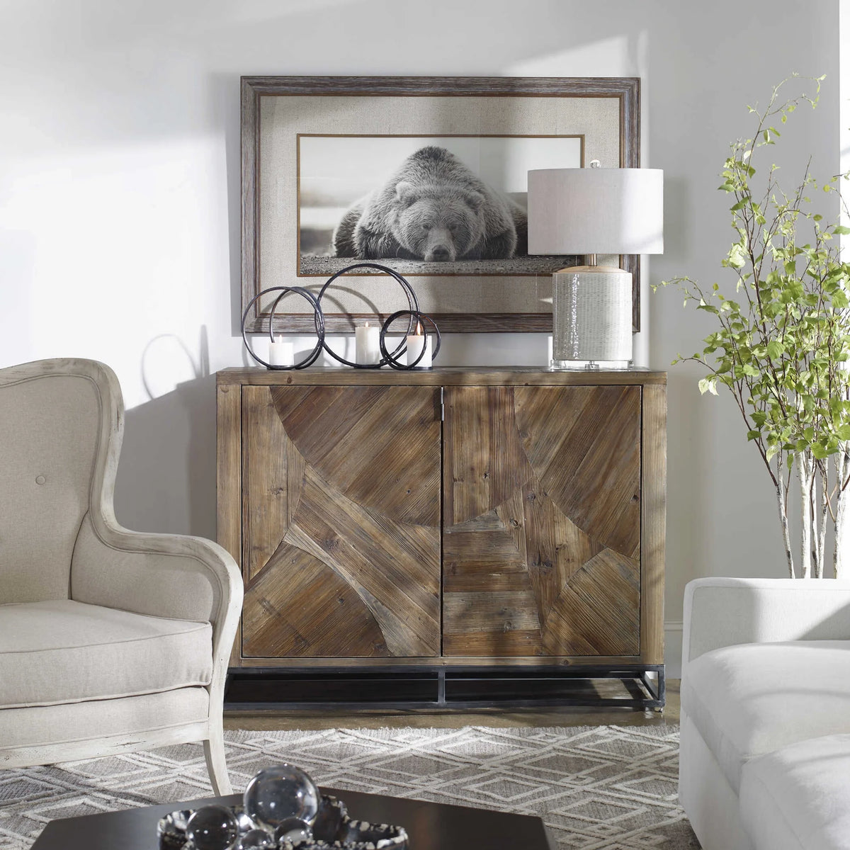 Reclaimed Wood 2-Door Cabinet