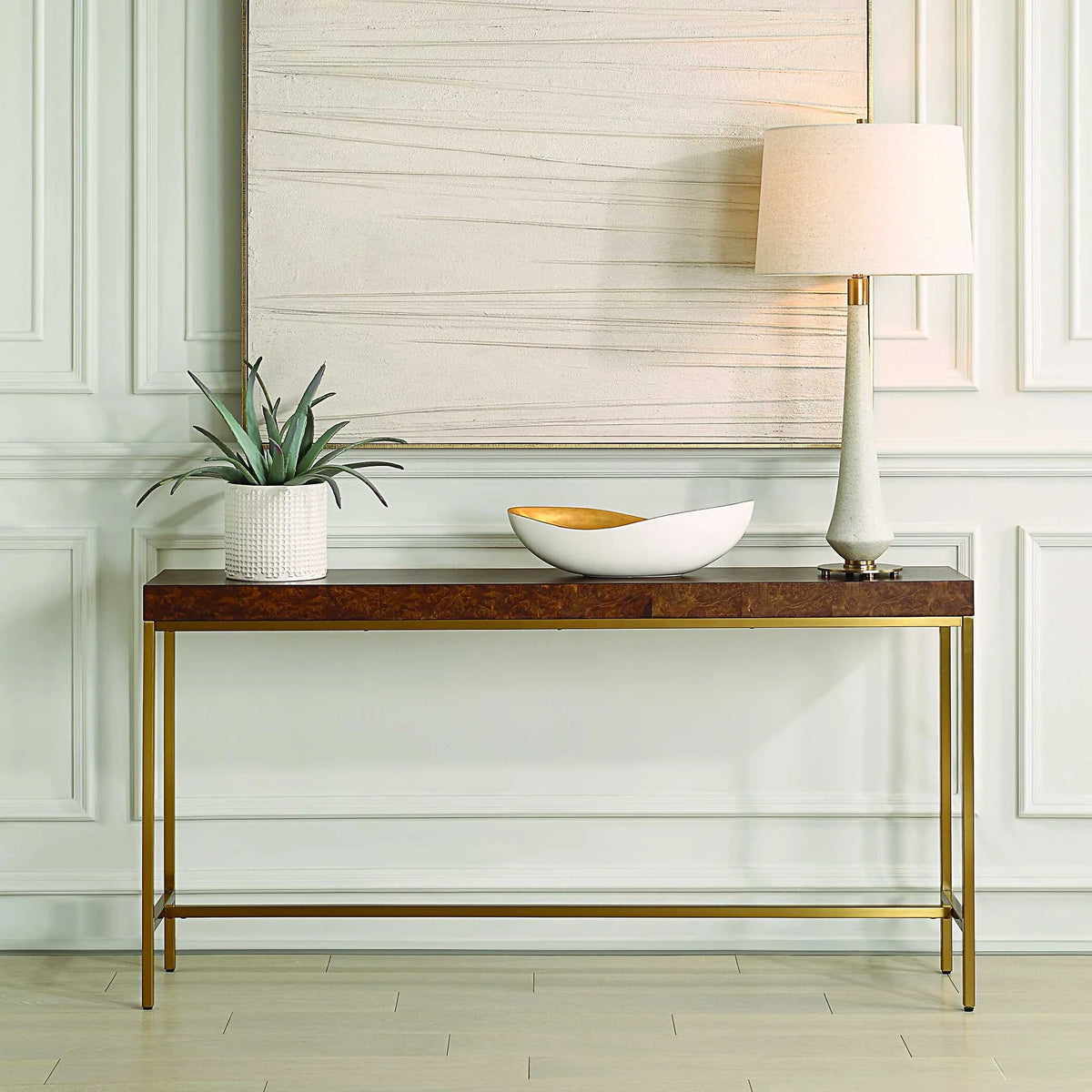 Burl Console Table