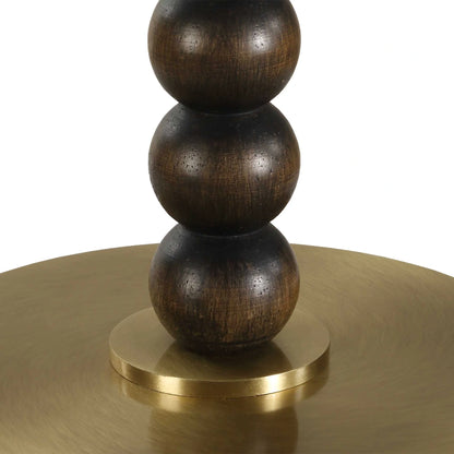 Stacked Wood Sphere Table Lamp
