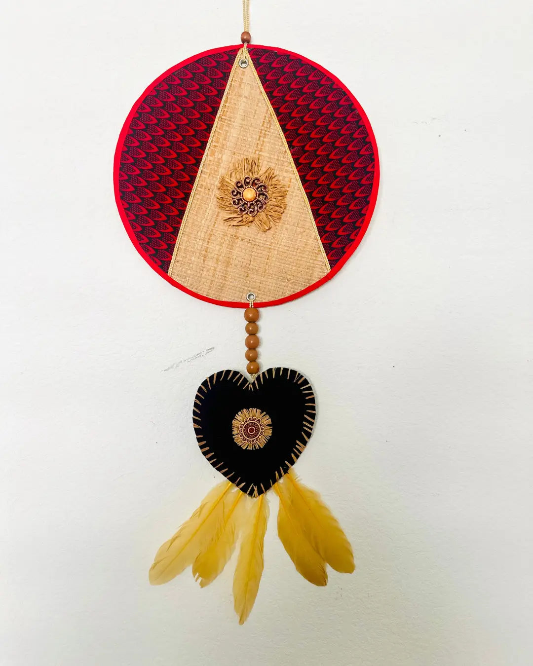 Heart of Light: Unique Handmade Wall Hanging for Vibrant Home Decor