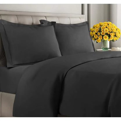 Double-Brushed Duvet Cover Set | Hidden Zipper & Corner Ties, Pillow Shams Included | 18 Colours, Twin to King