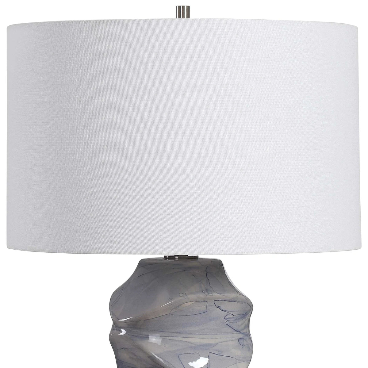 Blue & White Table Lamp