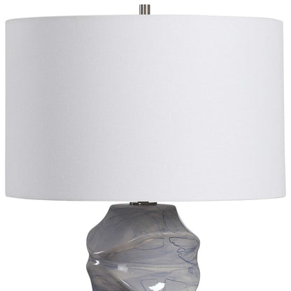 Blue & White Table Lamp