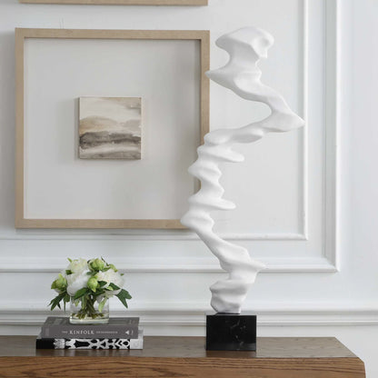 Wave Form White Sculpture