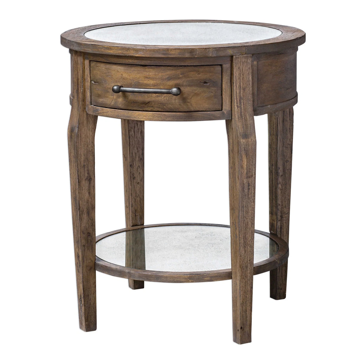 Mirrored Top Lamp Table