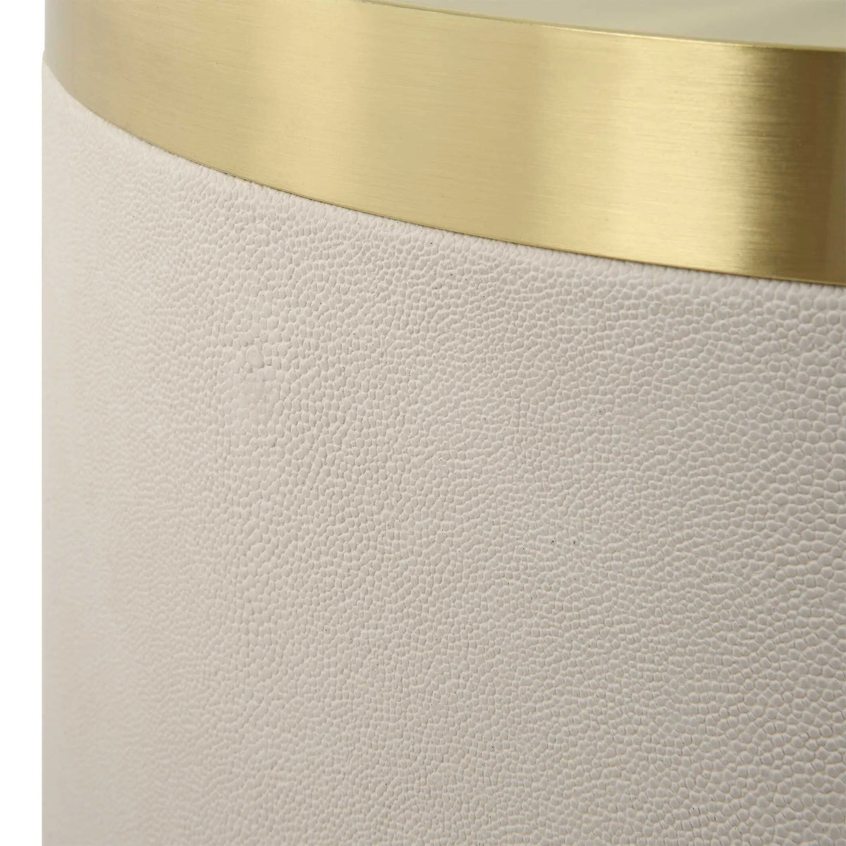 Brass & White Accent Table