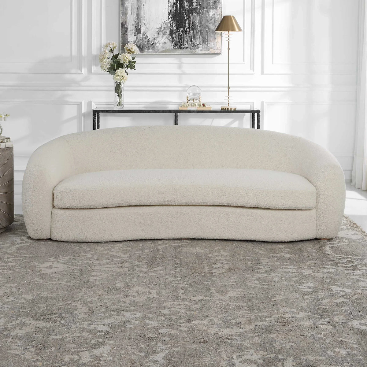 Art Deco White Sofa