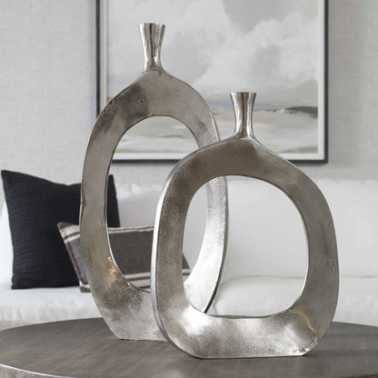 Aluminum Vases Set/2
