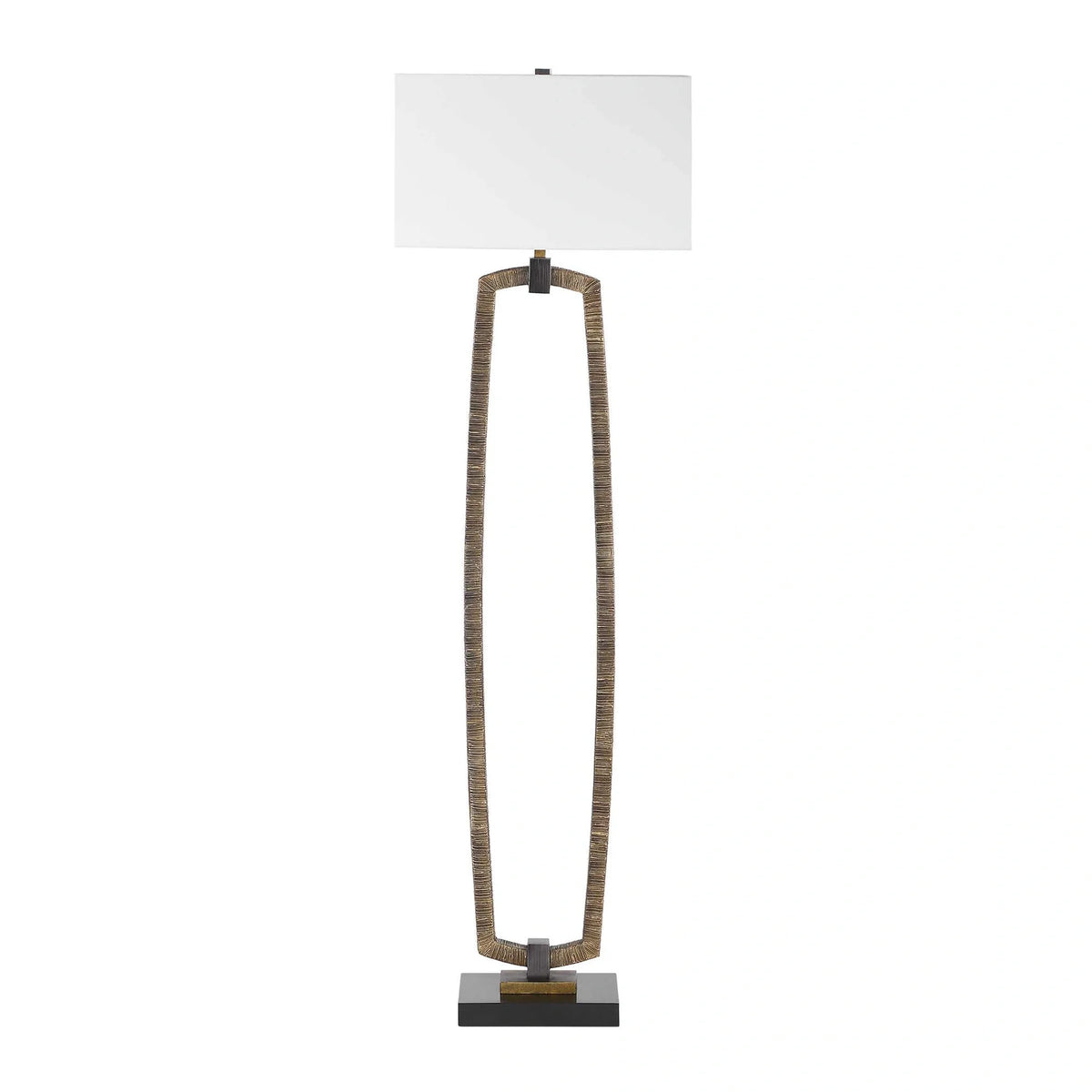 Antiqued Gold Bohemian Floor Lamp