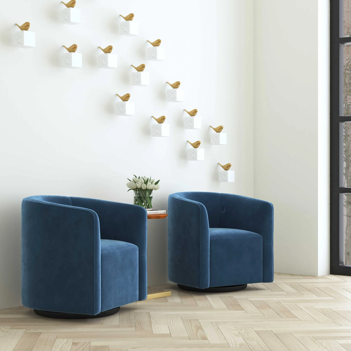Blue Swivel Chair