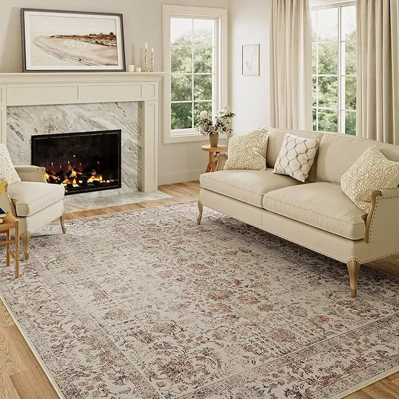 Purecozy Pet Friendly 9x12 Vintage Area Rug
