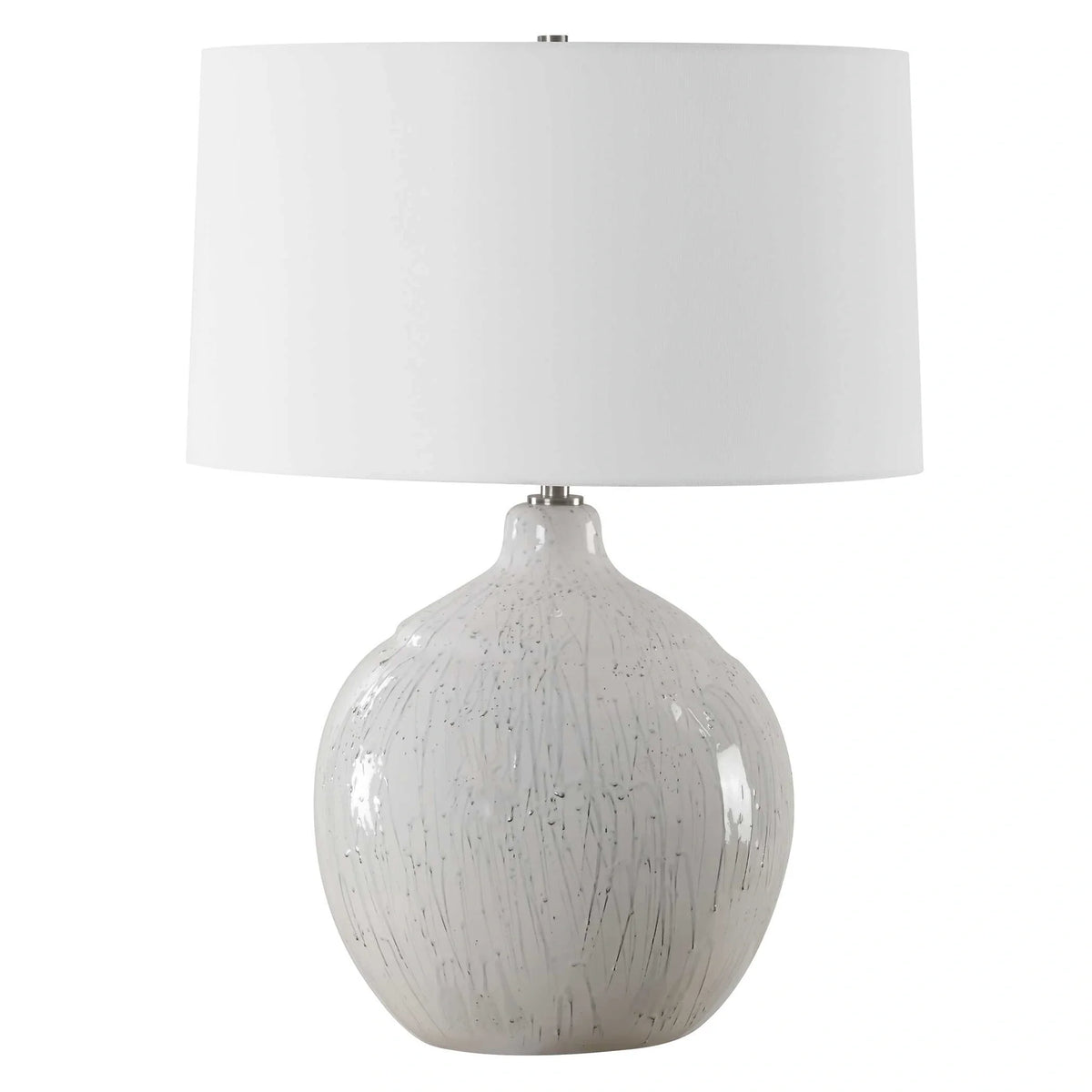 White Glaze Table Lamp
