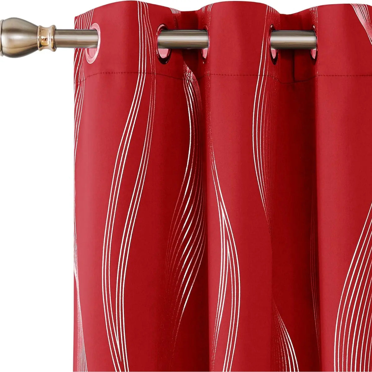 Deconovo's Red Snowflake Blackout Curtain Set – 2 Thermal Insulated Drapes for a Holiday Ambiance in Bedroom & Living Room