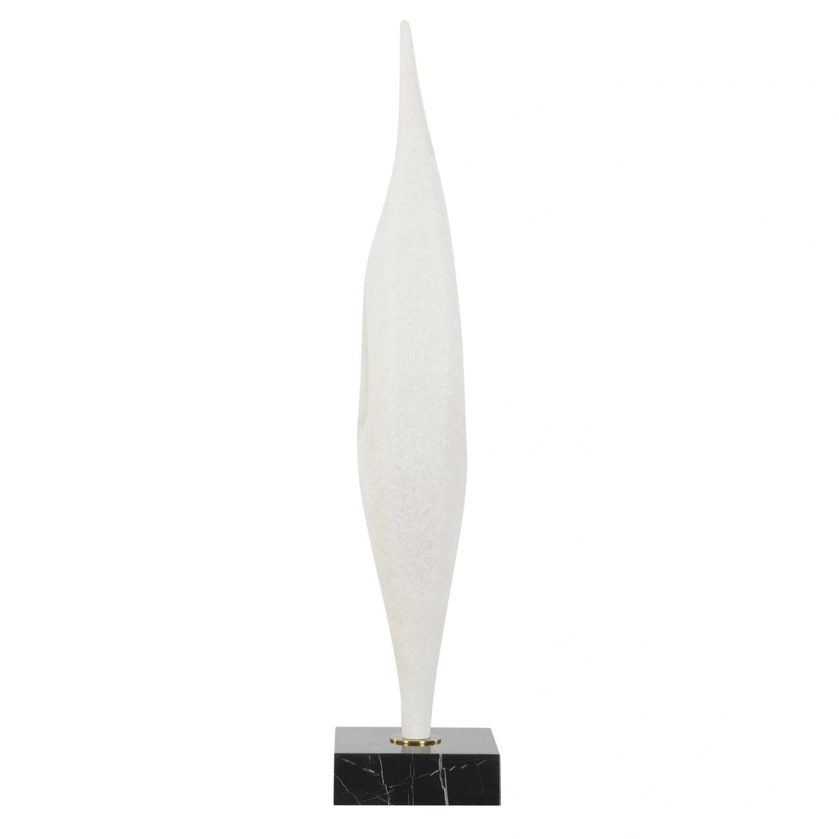 Fluid White Stone Sculpture